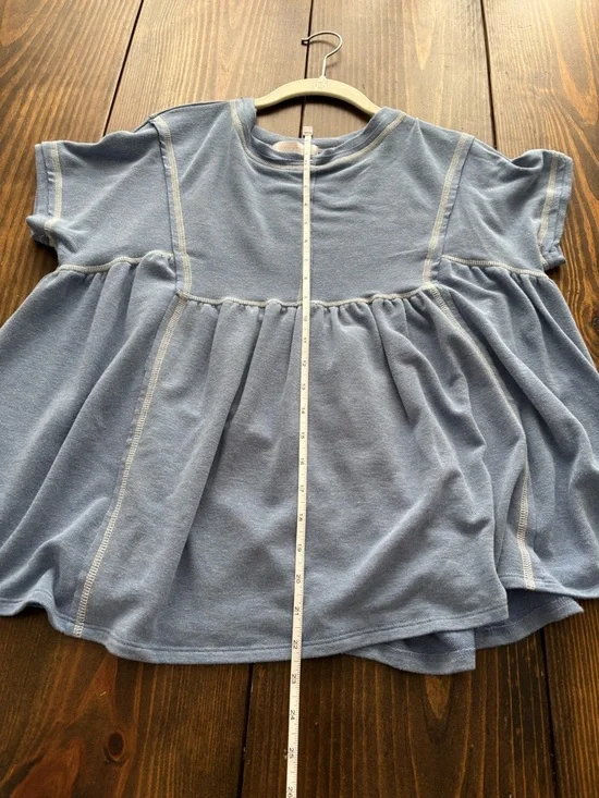 Soft Blue Ruffle Top - Picture 5 of 5